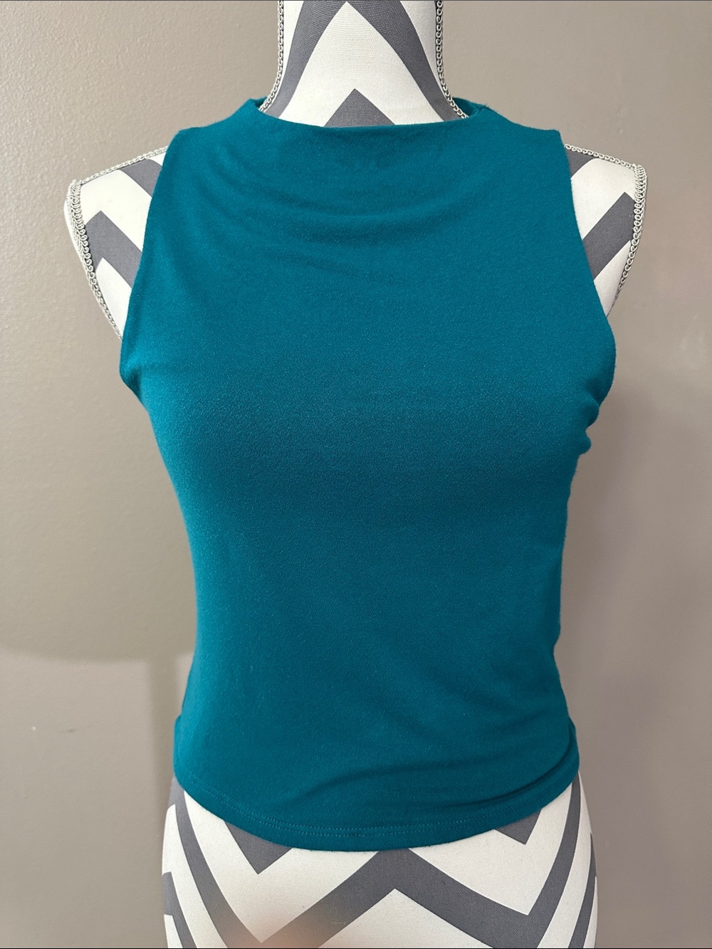 Live in the moment medium Sleeveless Teal Women's Knit Tank Top